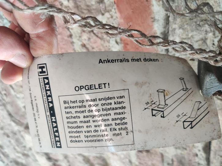 Gegalvaniseerde ankerrail met doken, Bricolage & Construction, Quincaillerie & Fixations, Neuf, Autres types, Enlèvement