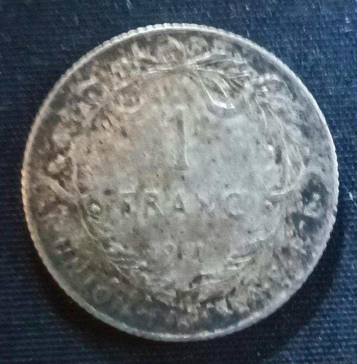 1 frank 1911 FR - Albert I, Postzegels en Munten, Munten | België, Losse munt, Zilver, Zilver, Verzenden