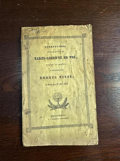 GEERAARDSBERGEN 1842 Dichtbundel der stukjes den Eerw..., Boeken, Geschiedenis | Stad en Regio, Gelezen, Ophalen of Verzenden
