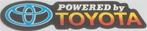 Powered by Toyota metallic sticker #2, Verzenden