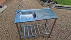 Inox wastafel 50cm x 100 cm., Computers en Software, Ophalen