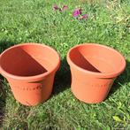 Lot de 2 pots de fleurs, Tuin en Terras, Bloempotten, Kunststof, Gebruikt, Tuin, Minder dan 40 cm