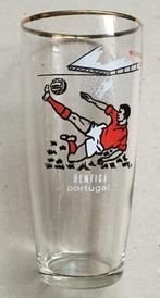 VOETBAL FOOTBALL TEAM BENFICA PORTUGAL MOOI BIERGLAS, Verzamelen, Sportartikelen en Voetbal, Ophalen of Verzenden