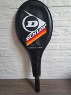 Vintage tennisracket Dunlop + beschermhoes - jaren 80, Enlèvement ou Envoi