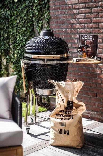 Kamado keramische BBQ L 21” Ø55 cm NIEUW !, Tuin en Terras, Houtskoolbarbecues, Nieuw, Ophalen