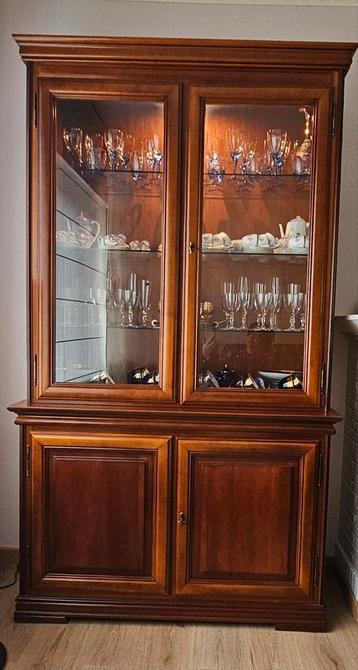 Vitrine et buffet, Enlèvement, Comme neuf, Cerisier