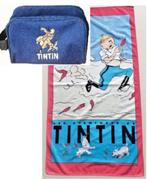 Tintin et Milou ~ serviette de bain+trousse toilette ✅ Hergé, Collections, Vêtements, Tintin, Utilisé, Enlèvement ou Envoi