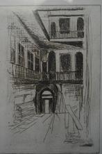 Ets Schottenhof (Brugge - Dudzele - Damse steenweg??), Antiek en Kunst, Kunst | Etsen en Gravures, Ophalen of Verzenden