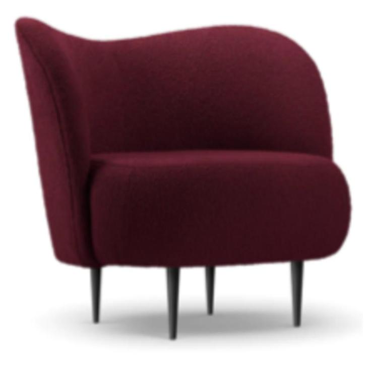 Bordeaux Velvet fauteuil 2 stuks, Huis en Inrichting, Fauteuils, Nieuw, Metaal, Stof, 50 tot 75 cm, Minder dan 75 cm, Ophalen