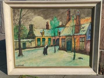 huile sur toile place enneige a la none signe beschikbaar voor biedingen