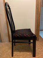 6 zwarte eetkamerstoelen, Huis en Inrichting, Stoelen, Ophalen, Hout, Zwart, Zo goed als nieuw
