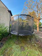 Trampoline noir avec filet de sécurité et échelle, Enlèvement, Comme neuf