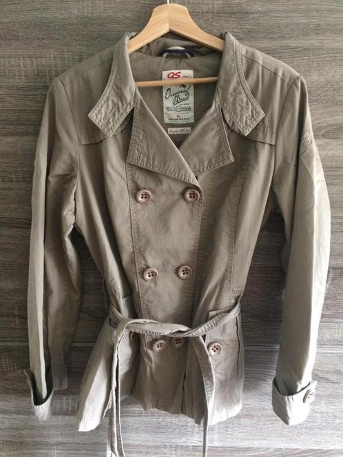 Beige trenchcoat – S. Oliver, Kleding | Dames, Jassen | Zomer, Zo goed als nieuw, Maat 46/48 (XL) of groter, Beige, Ophalen of Verzenden
