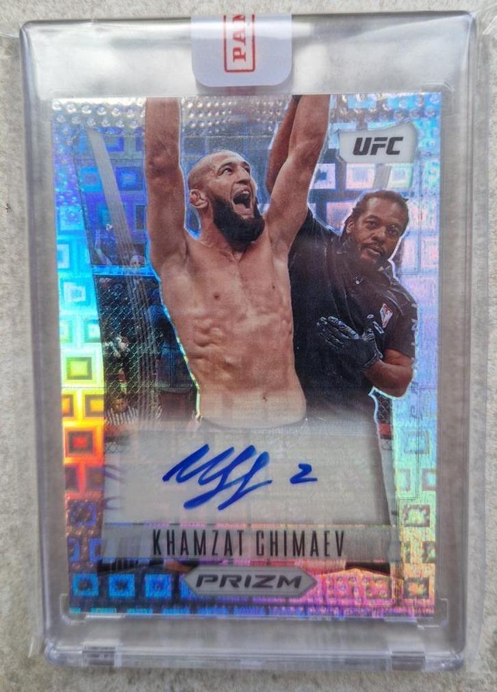 Khamzat Chimaev handtekening beperkte uitgave 15 stuks, Hobby en Vrije tijd, Verzamelkaartspellen | Overige, Nieuw, Sleeves of Kaarthoesjes