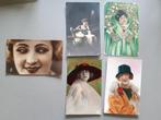 anciennes cartes postales romantiques fleurs de lys Art Déco, Collections, 1920 à 1940, Enlèvement ou Envoi