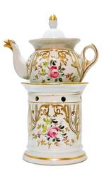 Parijse Theepot met warmhouder., Antiek en Kunst, Ophalen of Verzenden