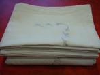 2 Draps blancs + 2 taies. Ancien., Gebruikt, Ophalen of Verzenden, Overige maten