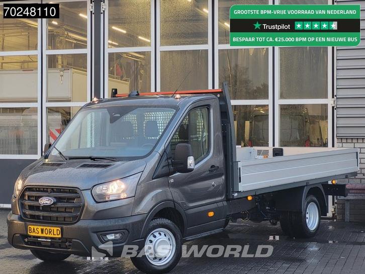 Ford Transit 165pk Open laadbak Dubbellucht Pritsche Trekhaa, Auto's, Bestelwagens en Lichte vracht, Bedrijf, Te koop, Achteruitrijcamera