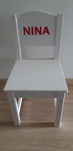 Houten kinderstoel met naam Nina, Kinderen en Baby's, Kinderstoelen, Ophalen, Gebruikt, Overige typen