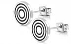Boucles d'oreilles homme acier Bullseye rondes - 10 mm, Enlèvement ou Envoi, Neuf