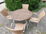 tuintafel, Tuin en Terras, Tuintafels, Ophalen, Gebruikt, Rond, Kunststof