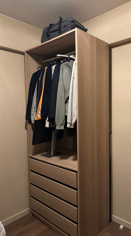 Dressing, Huis en Inrichting, Kasten | Kleerkasten, Gebruikt, Met lade(s), Met hangruimte, Ophalen