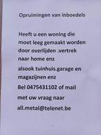 Opruiming inboedels, Ophalen