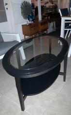 Toffe zwarte ikea salontafel ovaal, Huis en Inrichting, Tafels | Salontafels, Ophalen, Gebruikt, 100 tot 150 cm, 50 tot 75 cm
