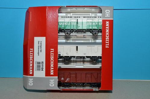 Fleischmann HO Set 3 wagons couverts NS REF 531104 New+Box, Hobby & Loisirs créatifs, Trains miniatures | HO, Neuf, Wagon, Fleischmann