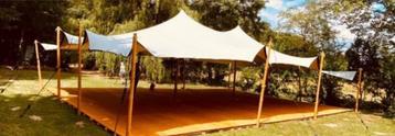 Stretchtent doek 10x15 meter, Beige beschikbaar voor biedingen