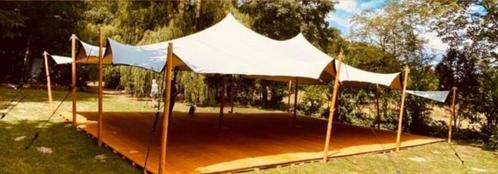 Stretchtent doek 10x15 meter, Beige, Hobby en Vrije tijd, Feestartikelen | Verhuur, Nieuw, Verzenden