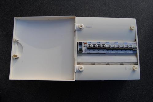 Zekeringkast met differentieelschakelaar 40A/30mA/2 polig en, Doe-het-zelf en Bouw, Elektriciteit en Kabels, Gebruikt, Schakelaar