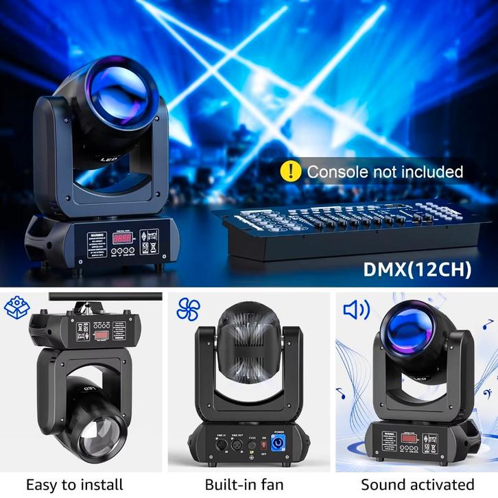 Nieuwe First Class 350W BEAM LED MOVING HEAD + 18 Facet Pris, Muziek en Instrumenten, Licht en Laser, Nieuw, Licht, Geluidgestuurd
