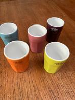 Set van 5 Caffé TiAmo espressokopjes, Huis en Inrichting, Ophalen of Verzenden, Zo goed als nieuw, Kop(pen) en/of Schotel(s)