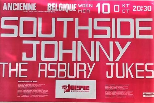 Concert SOUTH SIDE JOHNNY & ASBURY JUKES 1979, Verzamelen, Muziek, Artiesten en Beroemdheden, Zo goed als nieuw, Poster, Artwork of Schilderij