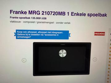 Franke enkele spoelbak zwart Nieuw beschikbaar voor biedingen