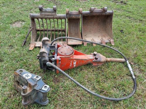 Emmers en bevestigingssysteem klac c voor minigraafmachine, Tuin en Terras, Hand-tuingereedschap, Zo goed als nieuw, Schop, Ophalen