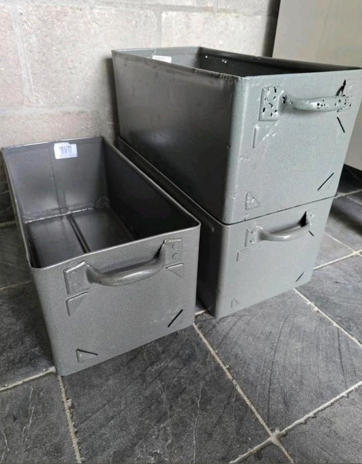 Magzazijnbak metaal speelgoedkist gereedschap opbergbox, Doe-het-zelf en Bouw, Gereedschapskisten, Zo goed als nieuw, Ophalen of Verzenden