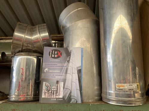 Partij rookkanalen, buizen en kachelpijpen, Doe-het-zelf en Bouw, Buizen en Afvoer, Zo goed als nieuw, Overige typen, Inox, Ophalen of Verzenden