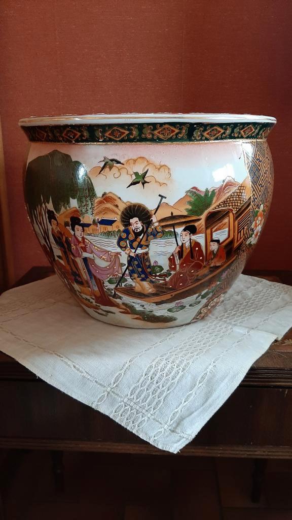 Très beau grand cache pot chinois (aquarium ?), Antiquités & Art, Antiquités | Vases, Enlèvement