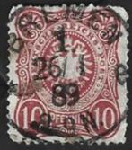 1Postzegel Duitse Rijk  Cijfer adelaar, inschrift "Pfennig", Ophalen of Verzenden, Duitse Keizerrijk, Gestempeld
