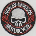 Harley Davidson stoffen opstrijk patch rond, Nieuw