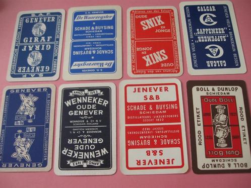 8 losse speelkaarten likeuren , genevers (133), Collections, Cartes à jouer, Jokers & Jeux des sept familles, Comme neuf, Carte(s) à jouer