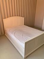 Dubbel bed met matras en lattenbodem, Huis en Inrichting, Slaapkamer | Bedden, Ophalen, Gebruikt
