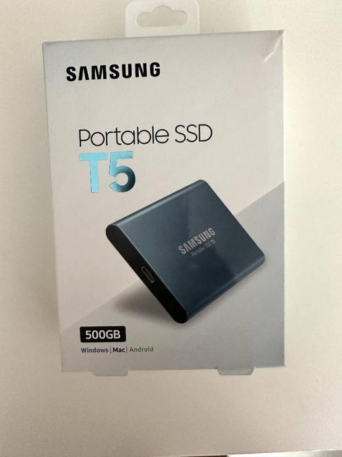 Samsung T5  Disque SSD externe portable 500GB, Informatique & Logiciels, Disques durs, Comme neuf, Externe, USB, Enlèvement ou Envoi