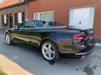 AUDI A5 2.0 HYBRIDE CABRIO/NAVI/LEDER/VIRTUAL COCKPIT/CAMERA, Auto's, Automaat, Cabriolet, Zwart, Leder