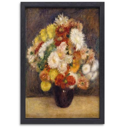 Chrysanthèmes dans un vase - Pierre-Auguste Renoir toile + b, Maison & Meubles, Accessoires pour la Maison | Décorations murale