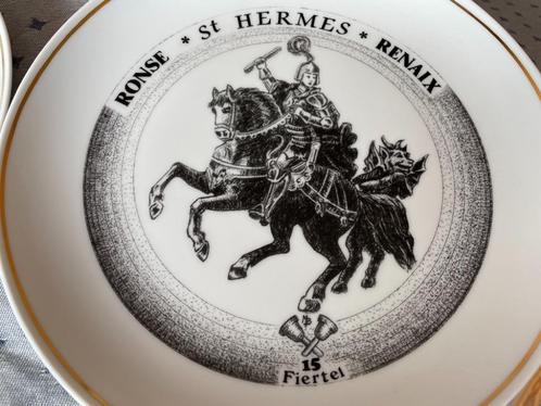 Fiertelommegang Ronse 15-delig sierborden, Antiek en Kunst, Curiosa en Brocante, Ophalen