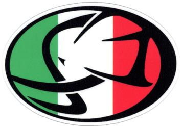 Cagiva Italiaanse vlag links sticker #27 beschikbaar voor biedingen
