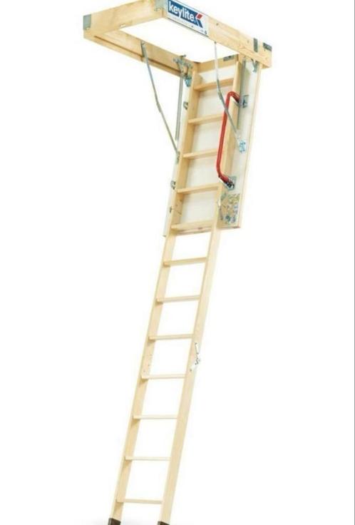 Zoldertrap Keylite, Doe-het-zelf en Bouw, Ladders en Trappen, Zo goed als nieuw, Ladder, 2 tot 4 meter, Opvouwbaar of Inschuifbaar